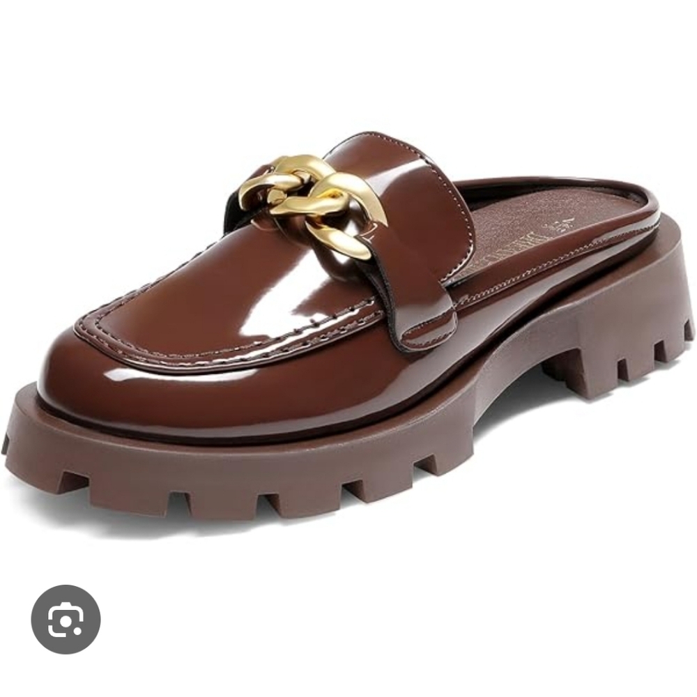 Brown Platform Loafers